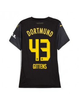 Borussia Dortmund Jamie Bynoe-Gittens #43 Auswärtstrikot für Frauen 2024-25 Kurzarm